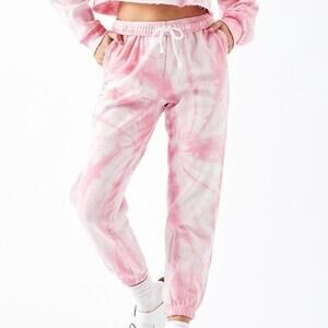 PacSun Pink and White Tie Dye Sweatpants Size XS